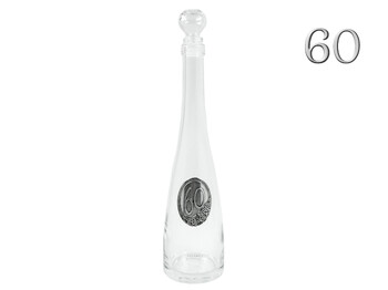 Pálinkás palack 60 évszámos fémcímkés 0,5l