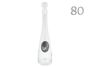 Pálinkás palack 80 évszámos fémcímkés 0,5l