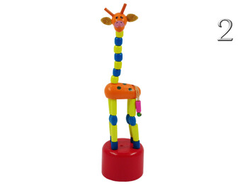CQ0769 Fa zsiráf nyomogatós 18cm 6f
