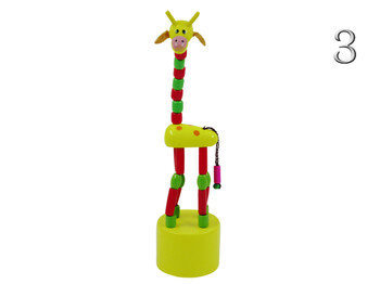 CQ0769 Fa zsiráf nyomogatós 18cm 6f