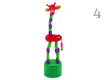 CQ0769 Fa zsiráf nyomogatós 18cm 6f