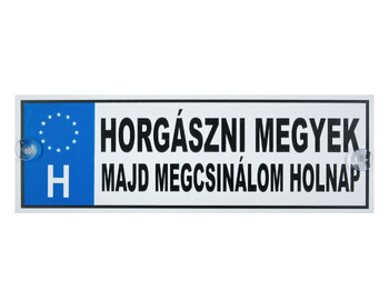 Rendszámtábla Horgászni megyek... 33x11cm