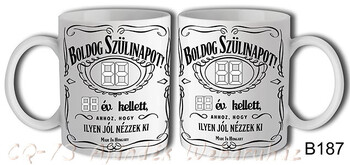 Bögre B187 Boldog Szülinapot beírós 3dl