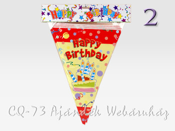 Party zászló füzér Happy Birthday