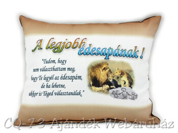 Díszpárna A legjobb édesapának 31x26cm VN1040