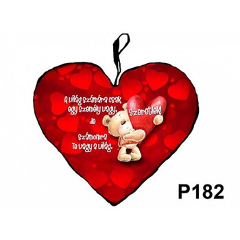 Díszpárna P182 szív kicsi A világ számára... Szeretlek 24x21cm