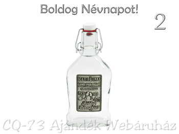 Csatos üveg fémcimkés 0,2l