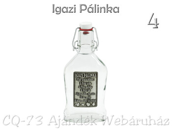 Csatos üveg fémcimkés 0,2l