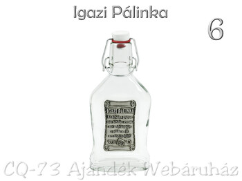 Csatos üveg fémcimkés 0,2l