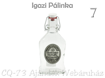 Csatos üveg fémcimkés 0,2l
