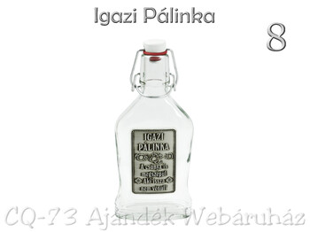 Csatos üveg fémcimkés 0,2l