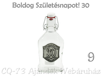 Csatos üveg fémcimkés 0,2l