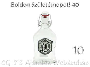 Csatos üveg fémcimkés 0,2l