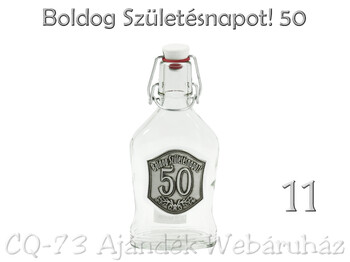 Csatos üveg fémcimkés 0,2l
