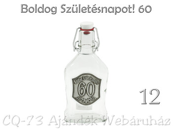 Csatos üveg fémcimkés 0,2l