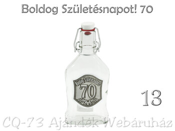 Csatos üveg fémcimkés 0,2l
