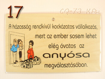 Fatábla okoskodó 18x11cm