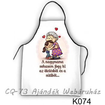 Kötény K074 A nagymama sohasem fogy ki az ölelésből...