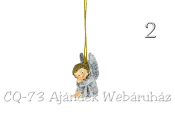 Karácsonyfadísz ezüst angyal 5cm 1939 4f