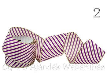 Dekor szalag lila/arany 6x270cm XX1850650 6f