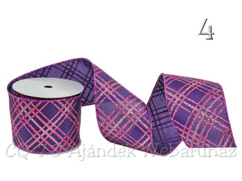 Dekor szalag lila/arany 6x270cm XX1850650 6f