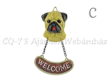 CQ3386 Fali kutya/cica WELCOME 17cm 4f