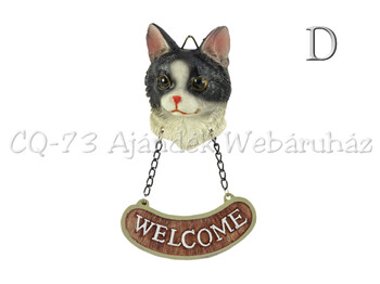 CQ3386 Fali kutya/cica WELCOME 17cm 4f
