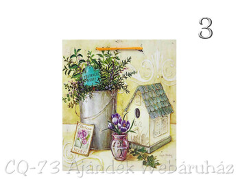 CQ3631 Ajándéktasak növényes közép 18x21cm 4f