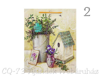 CQ3632 Ajándéktasak növényes nagy 26x32cm 4f