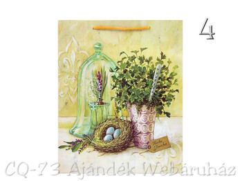 CQ3632 Ajándéktasak növényes nagy 26x32cm 4f