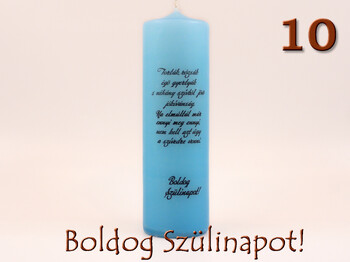 Idézetes henger gyertya 6x20cm