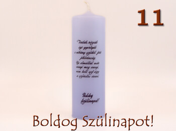 Idézetes henger gyertya 6x20cm