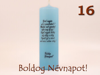 Idézetes henger gyertya 6x20cm