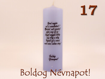 Idézetes henger gyertya 6x20cm