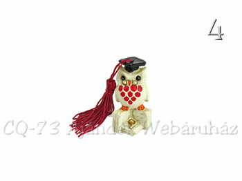 CQ4467 Ballagó bagoly figura + könyv 5,5cm 4f