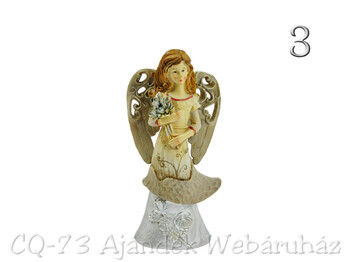 Angyal áttört szárnyú barna 18cm 8360 3f