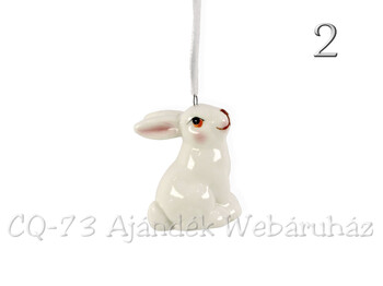 CQ6733 Fehér nyuszi figura 5,5cm 2f